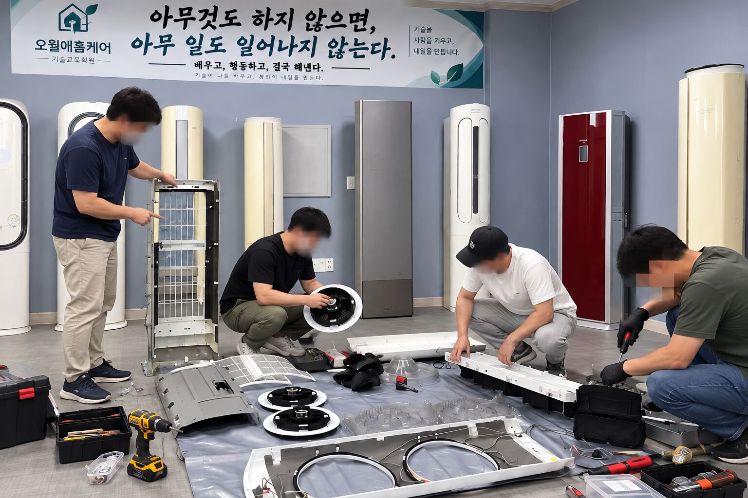스탠드 에어컨 분해 실습